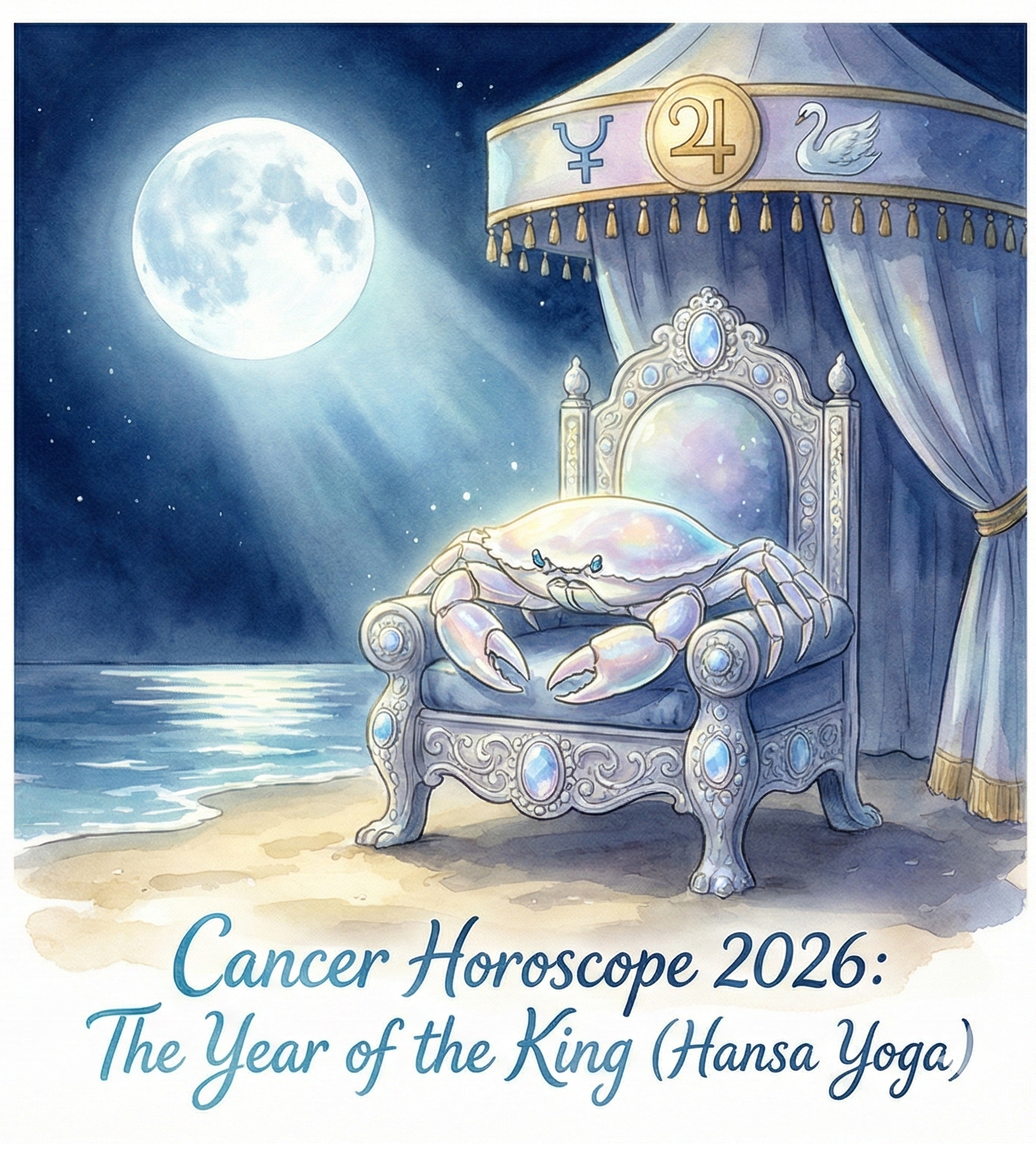 Cancer Horoscope 2026 (Karka Rashi): The Year of the “King” (Hansa Yoga)
