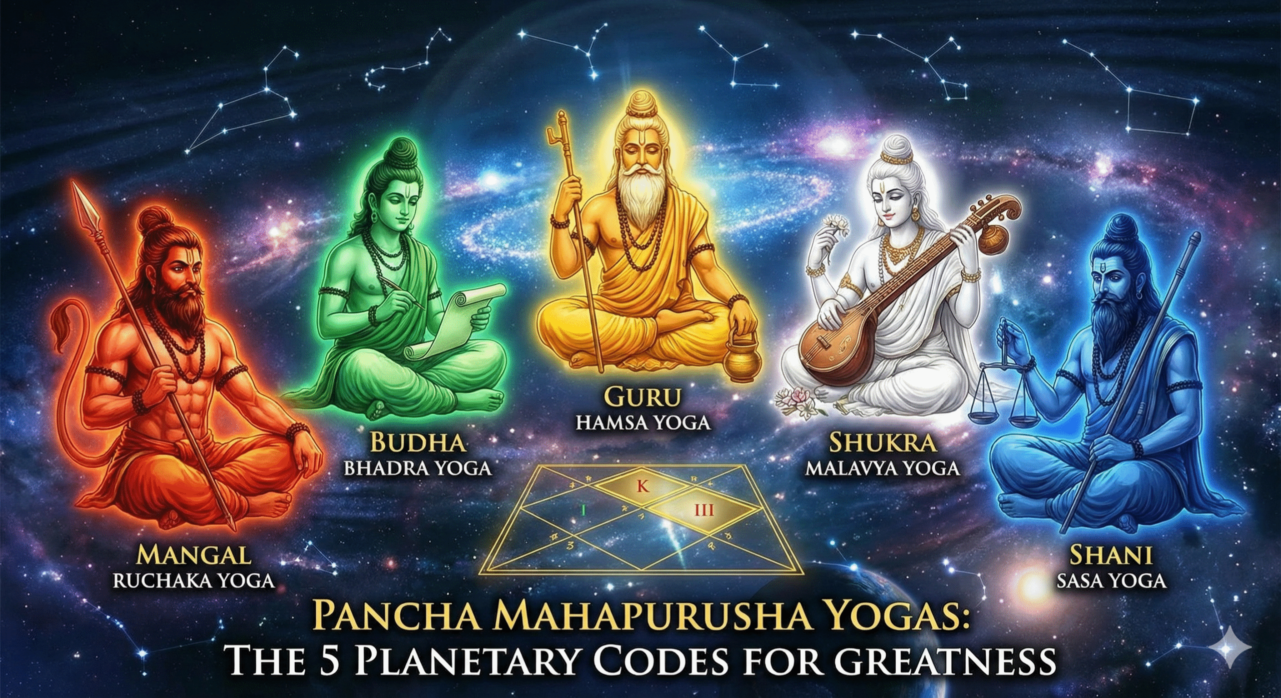 Pancha Mahapurusha Yogas: The 5 Planetary Codes for Greatness