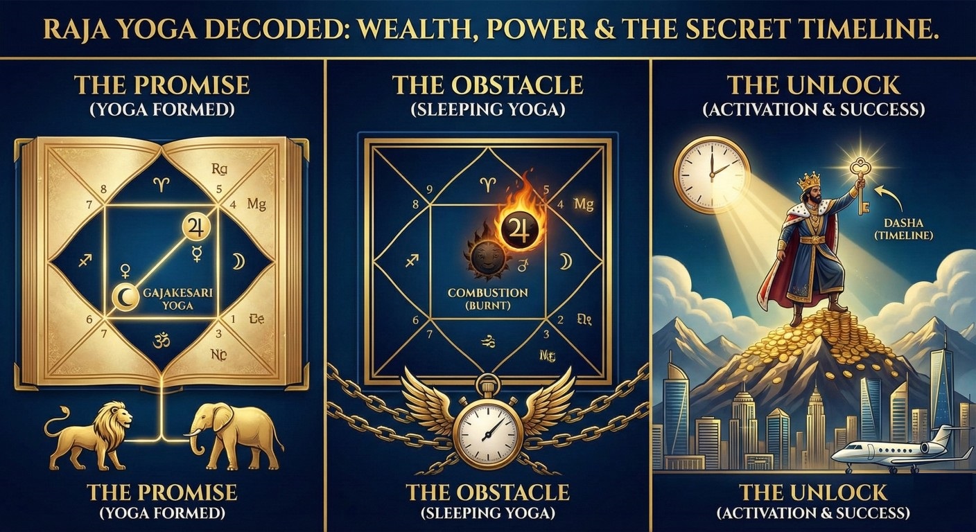 Raja Yoga in Kundali Decoded: The Ultimate Guide to Wealth, Power & Status