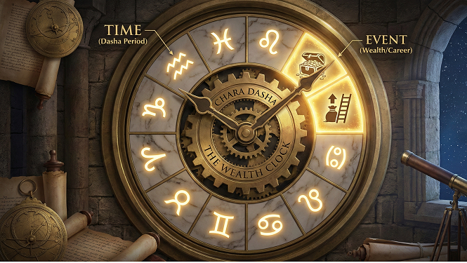 Chara Dasha Decoded: The “Wealth Clock” of Your Life