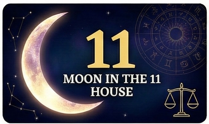 Moon in the 11th House: The Secret to Social Influence & Emotional Wealth